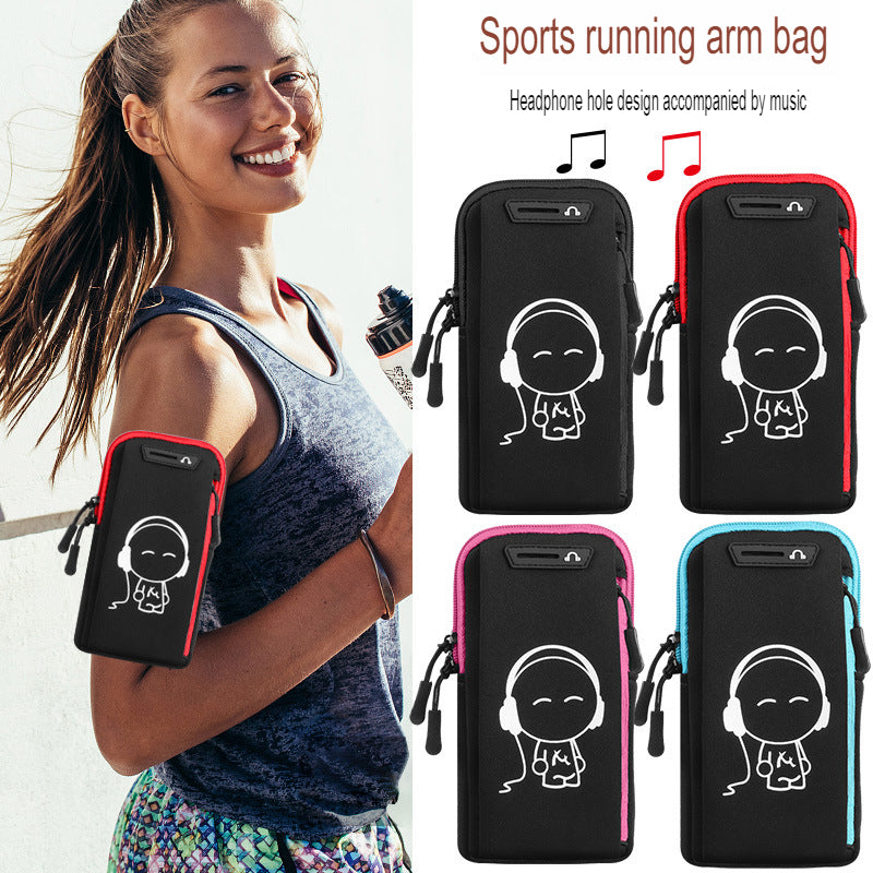 Running mobile phone arm bag outdoor mobile phone bag men's and women's universal arm strap sports mobile phone arm sleeve wrist bag waterproof