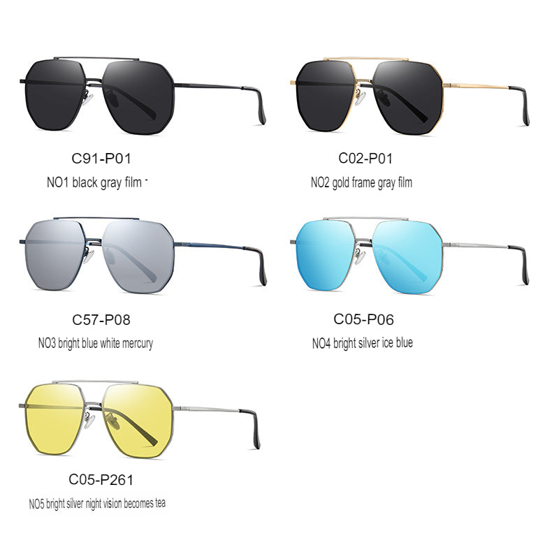 Lois Same Style Nylon Polarized Color-Changing Sunglasses Driving JS8536 Douyin Live Fashion Sunglasses