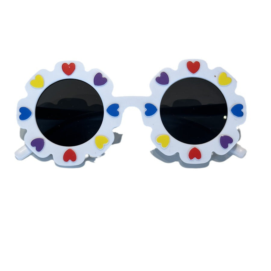 Flower Funny Toy Children's Sunglasses Baby Sunglasses Fashion Party Glasses Lace Love Children's Sunglasses