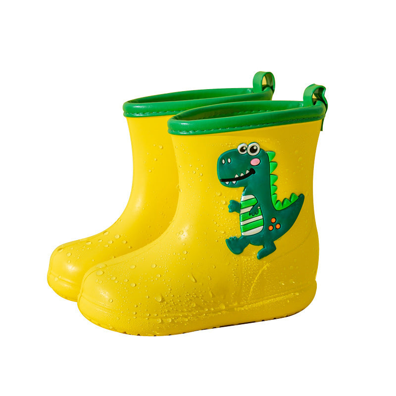 children's rain boots for boys students anti-dinosaur anti-slip rainbow horse rain boots children waterproof water shoes.