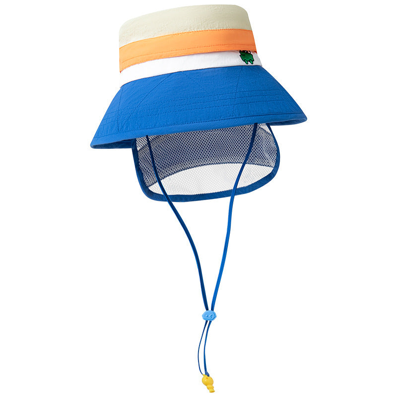 children's sun hat summer anti-UV fisherman hat boys and girls sun hat sun hat shawl basin hat