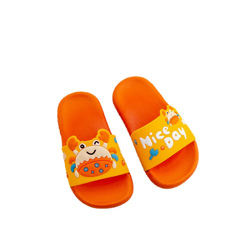 children's slippers for summer new beach cartoon cute female internet celebrities wear PVC plastic shoes inside and outside.