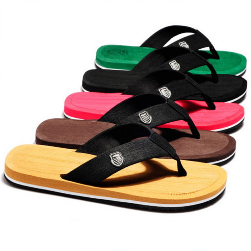 Men Summer Flip Flops Beach Slippers Sandals Non-Slip Home Indoor House Anti-Slip Slippers - MSL50255