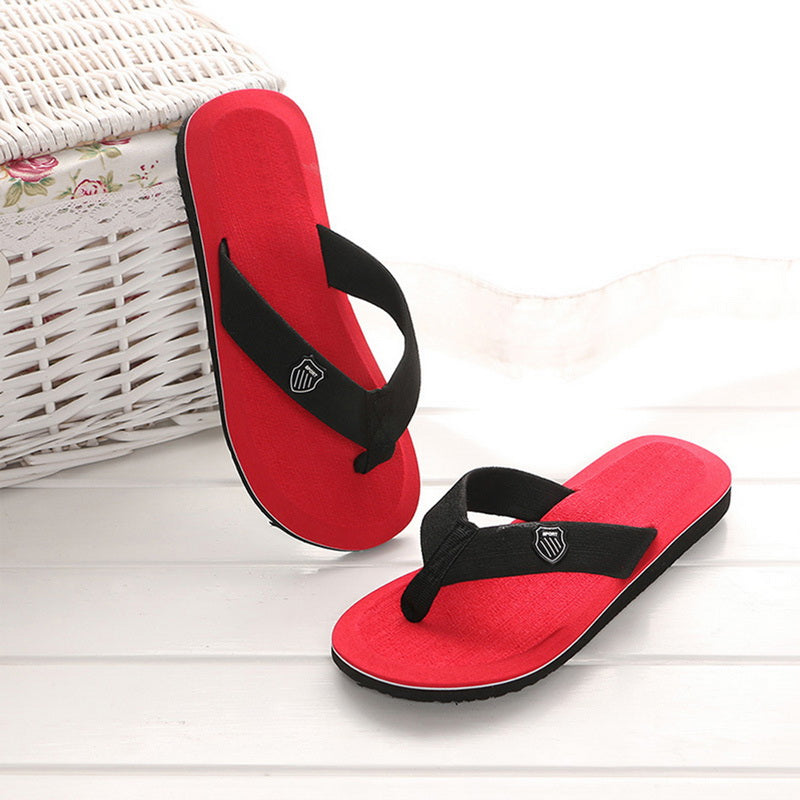 Men Summer Flip Flops Beach Slippers Sandals Non-Slip Home Indoor House Anti-Slip Slippers - MSL50255