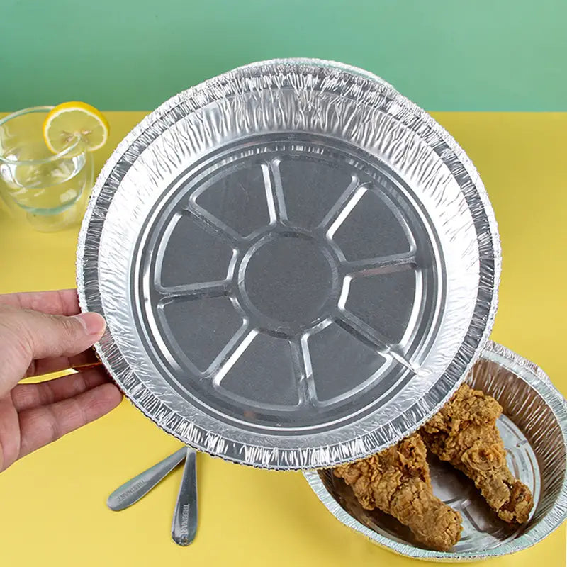 Air Fryer Special Tin Foil Tray Household Round Tin Foil Box Baking Tray Aluminum Foil Box Tin Foil Bowl