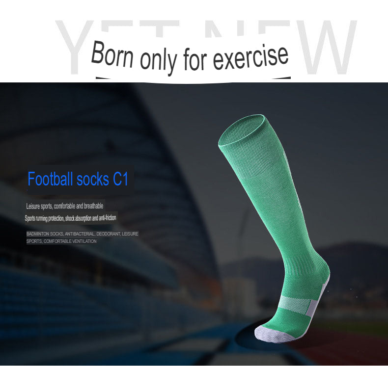 Children's Over-The-Knee Football Socks Men's Thickened Towel Stockings Adult Anti-Slip Sports Socks