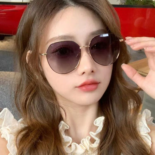 Sunglasses for women, high-end, anti-UV and strong light, 2023 new fashion, big face, slimming, myopia sunglasses