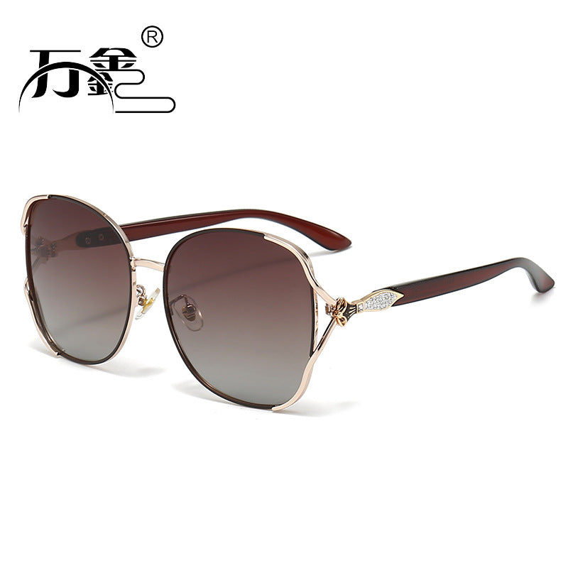 Women's Sunglasses 2024 New Fashion Personality Large Frame Polarized Sunglasses Internet Celebrity Street Photography Sun Visor