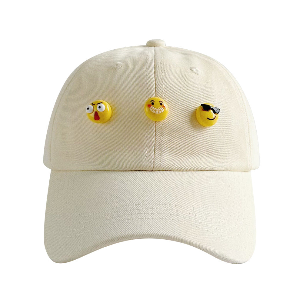 Emoticon package parent-child baseball cap for women funny peaked cap for women showing face small summer sun protection hat trend