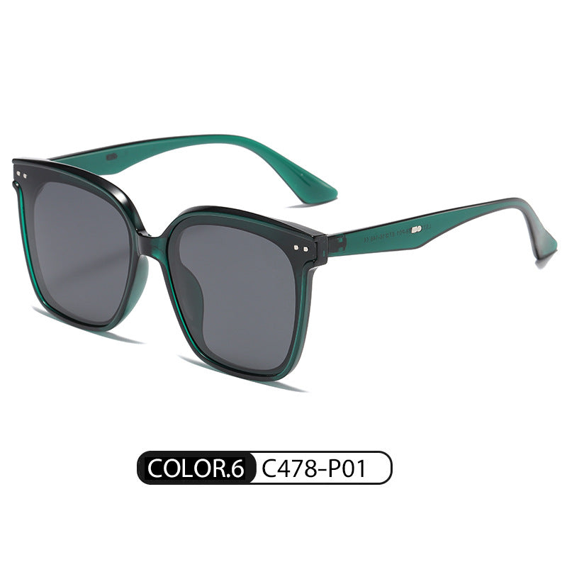 Douyin live broadcast gm same style polarized sunglasses fashionable square frame sunglasses 333 anti-glare sunglasses