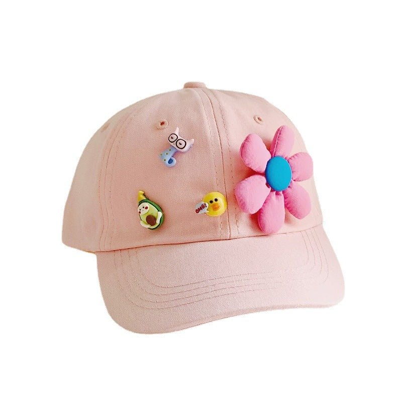 Cartoon Sunflower Children's Baseball Cap Summer Cotton Girls Duck Hat Cute Casual Versatile Sun Hat