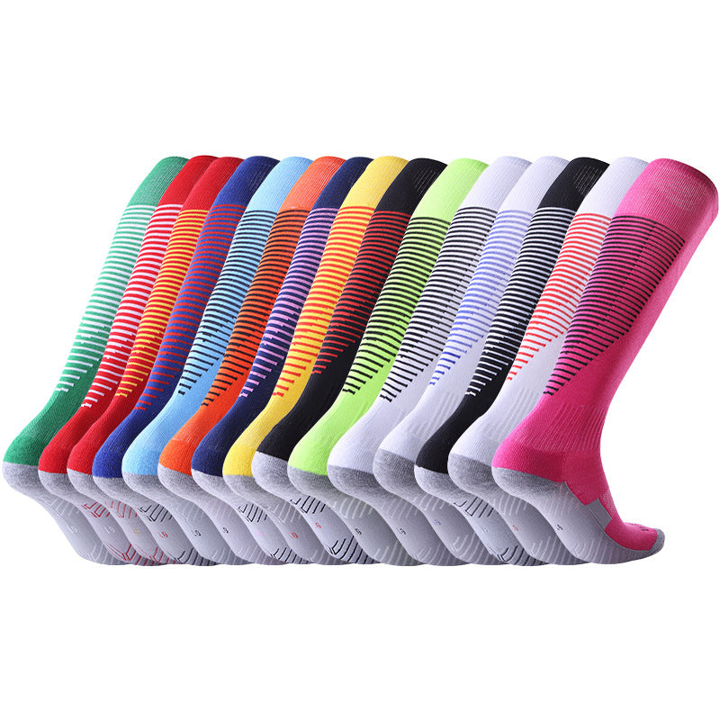 Children's Over-The-Knee Football Socks Men's Thickened Towel Stockings Adult Anti-Slip Sports Socks