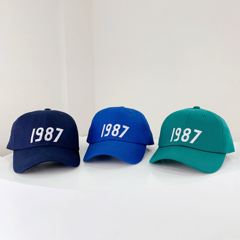 Baseball caps for women spring new 1987 popular versatile ins peaked cap men's soft top hat