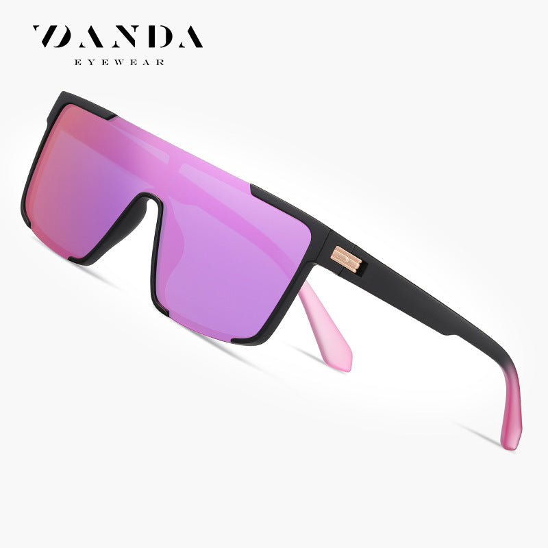 New large frame integrated sunglasses TR7543 fashionable colorful polarized sunglasses men and women same style sunglasses