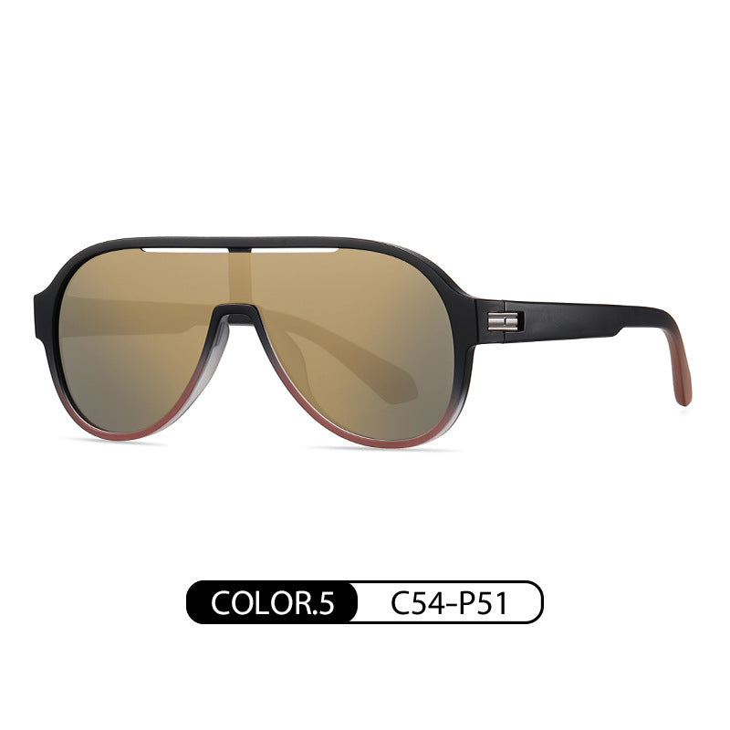 New TR conjoined large frame sunglasses TR7546 fashionable cross-border European and American style sunglasses colorful polarized sunglasses