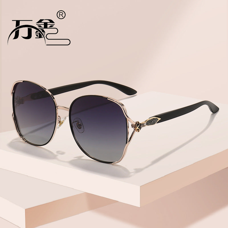 Women's Sunglasses 2024 New Fashion Personality Large Frame Polarized Sunglasses Internet Celebrity Street Photography Sun Visor