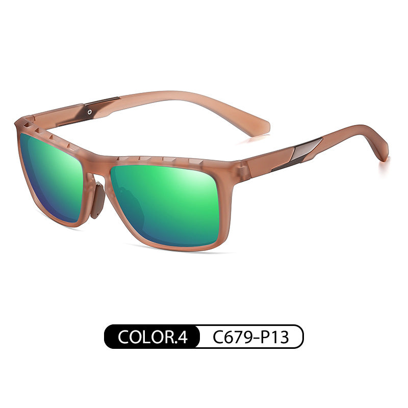 New polarized sunglasses for men, casual style sunglasses TR7515 sports colorful sunglasses with breathable holes