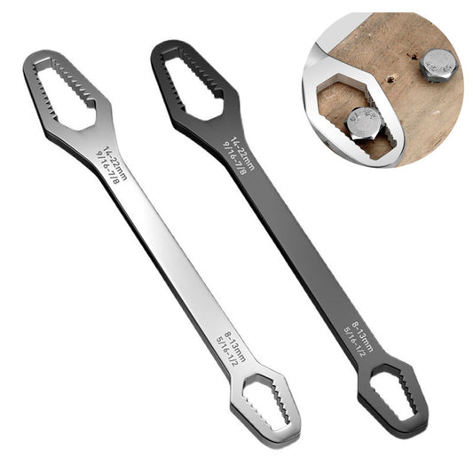 Double-headed torx wrench 8-22 multi-functional anti-slip self-tightening adjustable glasses wrench household auto repair hand tools