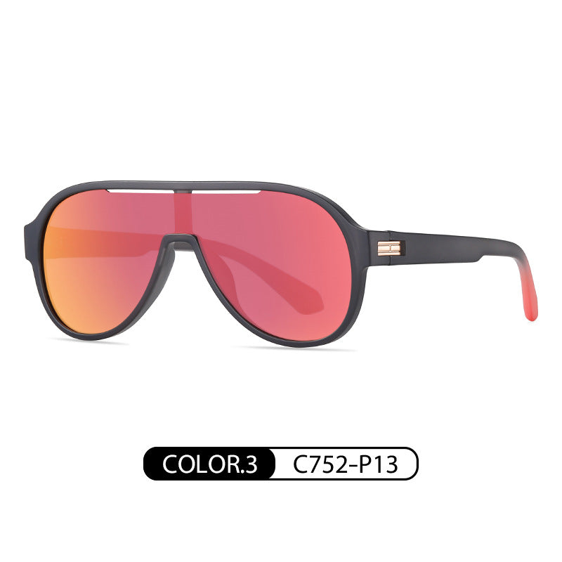 New TR conjoined large frame sunglasses TR7546 fashionable cross-border European and American style sunglasses colorful polarized sunglasses