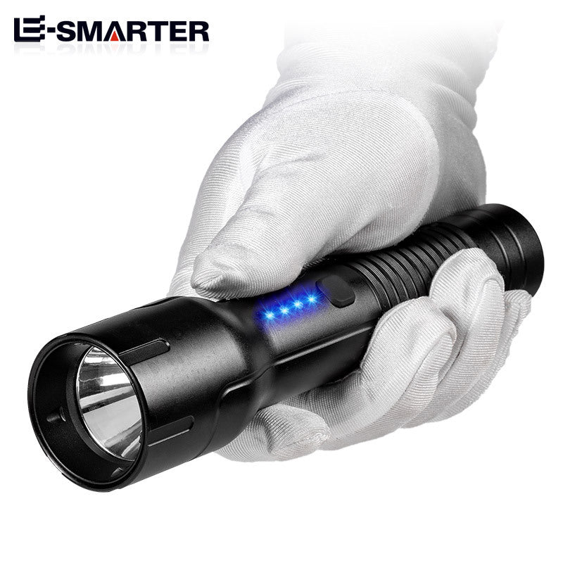 P70 strong light aluminum alloy electric display USB power bank output LED long-range flashlight outdoor strong light lighting