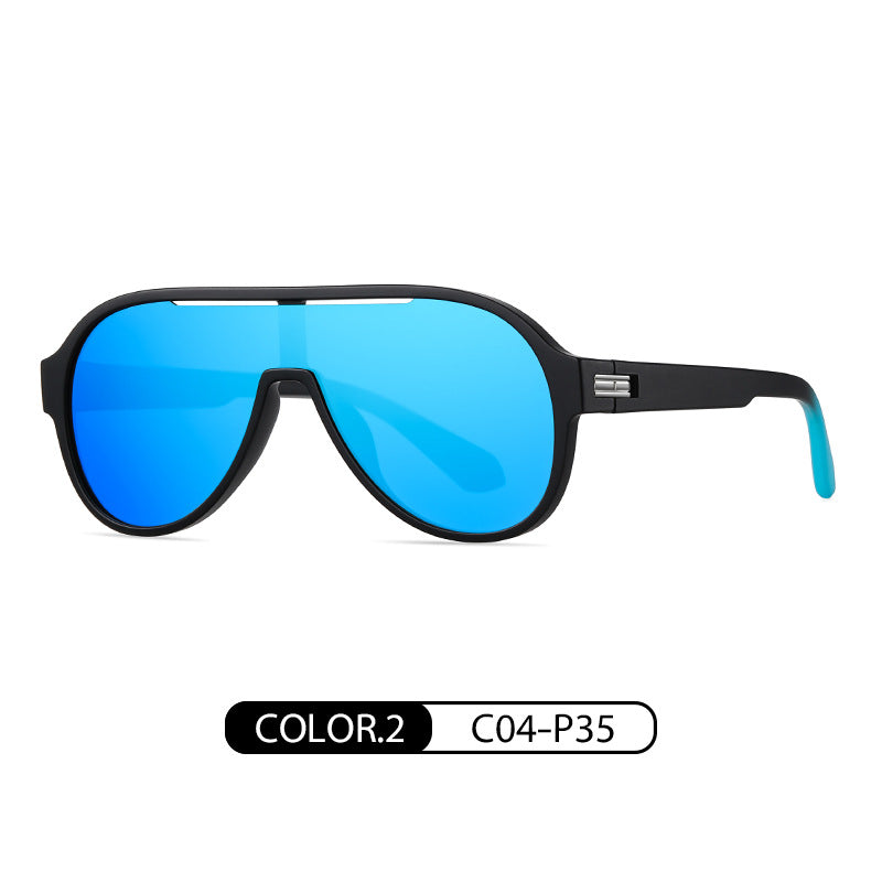 New TR conjoined large frame sunglasses TR7546 fashionable cross-border European and American style sunglasses colorful polarized sunglasses