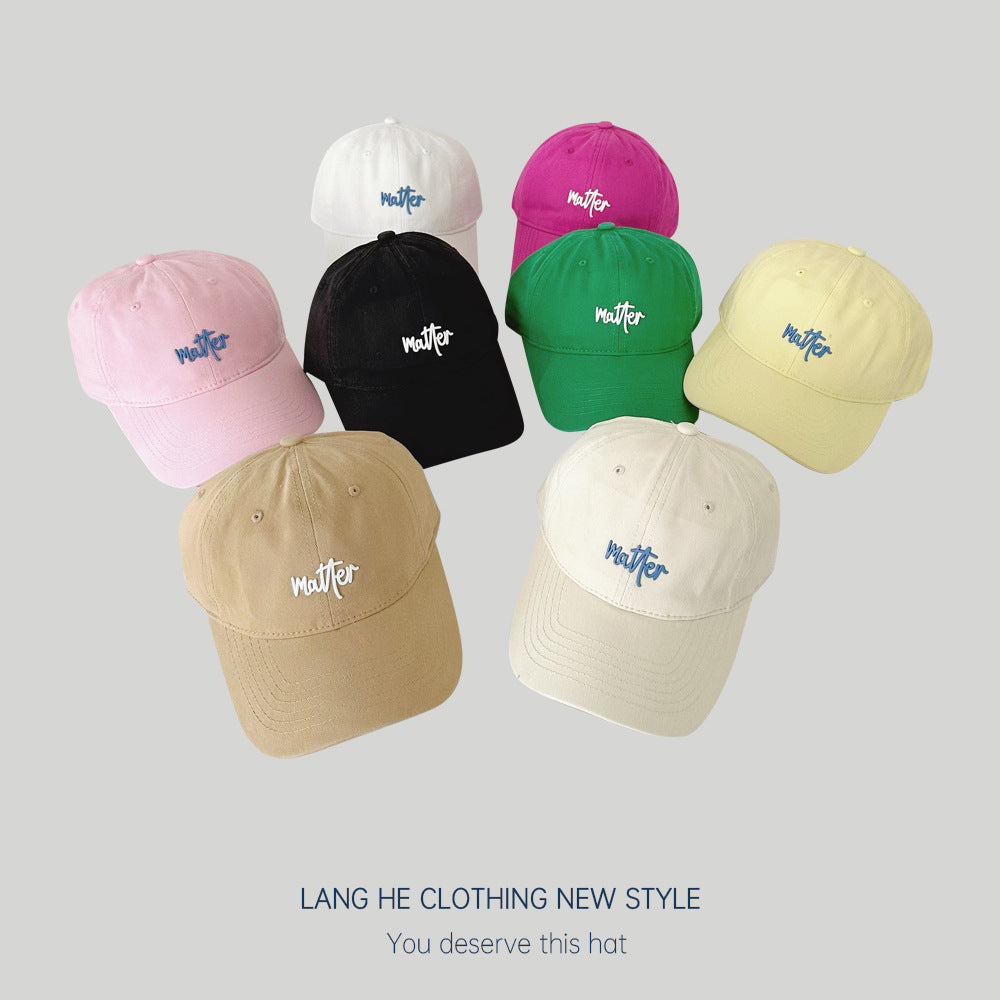 Letter matter baseball cap spring and summer fashion versatile men's and women's parent-child children's sun protection duck cap