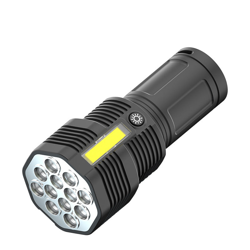 New Product Strong Light Flashlight With Cob Usb Rechargeable Multi-Functional Ultra-Bright Porous Led Outdoor Searchlight