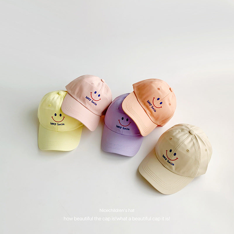 Baby cap style spring and summer thin sun hat for children small and fresh boys and girls sun protection baseball cap trendy