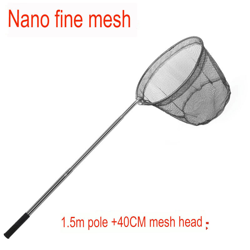 Stainless steel fishing net, telescopic rod, net head, fishing rod, fishing net, folding net pocket, fishing gear set