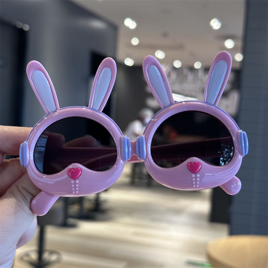 French bucket integrated lens children's sunglasses soft silicone boys cool sunglasses baby polarized glasses cartoon puppy