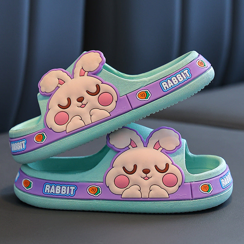 Children, girls, parent-child cartoon slippers, full of cuteness, soft, wear-resistant, non-slip, bathing slippers