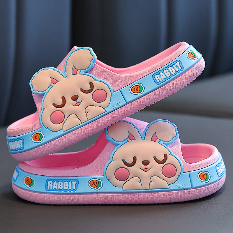 Children, girls, parent-child cartoon slippers, full of cuteness, soft, wear-resistant, non-slip, bathing slippers