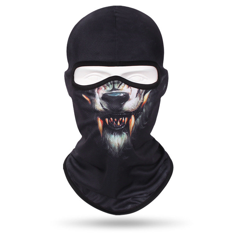 Sweat-absorbent, quick-drying breathable mask for men and women, outdoor cycling sun protection hood, cute pet hood, animal scarf