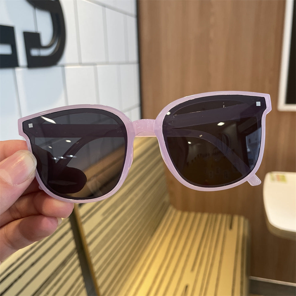 New children's folding sunglasses, candy-colored, fashionable and versatile, children's sunglasses sun protection sunglasses for boys and girls.