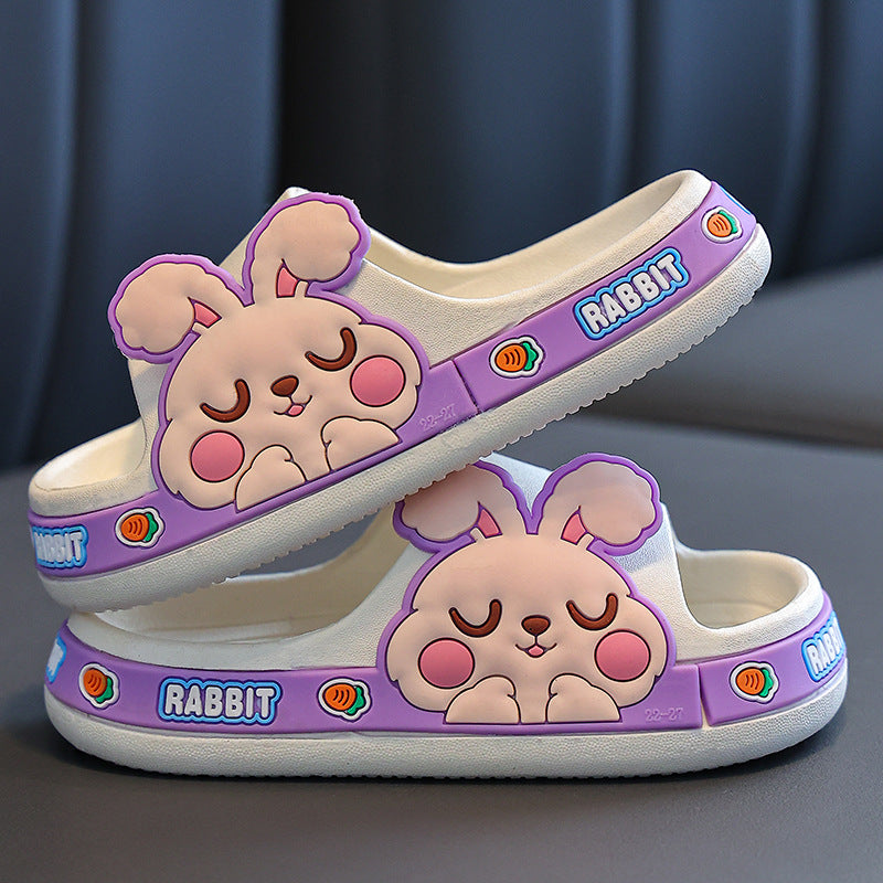 Children, girls, parent-child cartoon slippers, full of cuteness, soft, wear-resistant, non-slip, bathing slippers