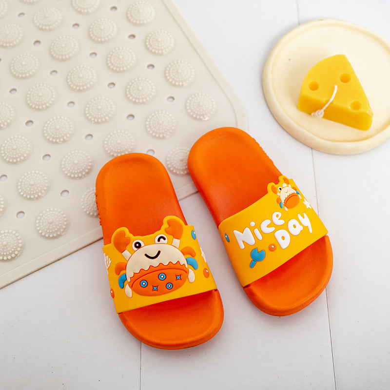 children's slippers for summer new beach cartoon cute female internet celebrities wear PVC plastic shoes inside and outside.