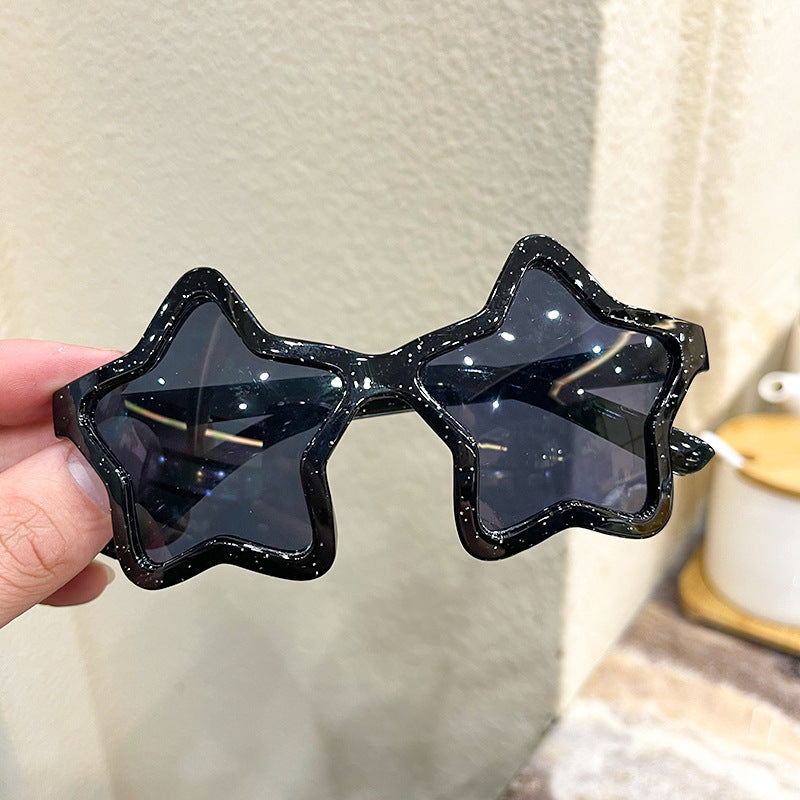 New colorful starlight children's sunglasses, children's five-pointed star sunglasses, anti-UV star glasses, cute and trendy children's glasses