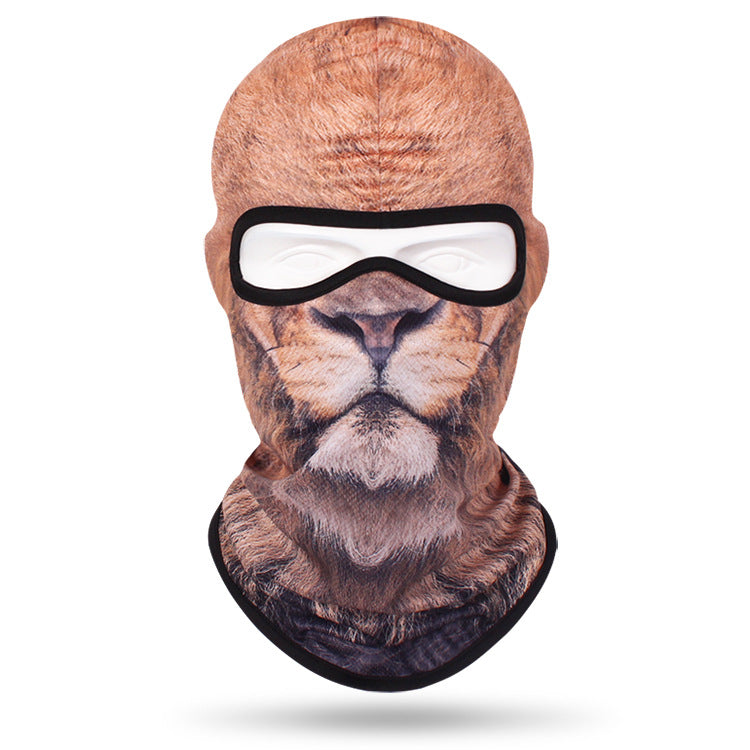 Sweat-absorbent, quick-drying breathable mask for men and women, outdoor cycling sun protection hood, cute pet hood, animal scarf