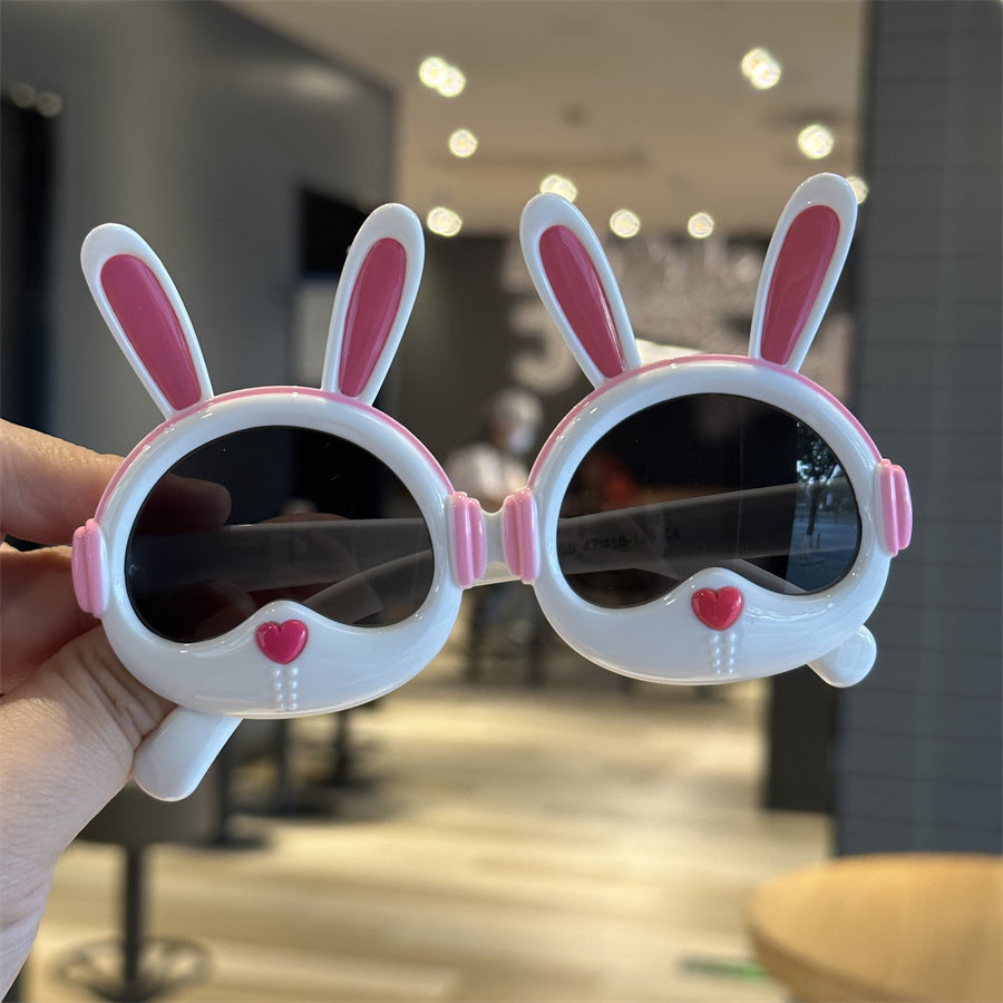 French bucket integrated lens children's sunglasses soft silicone boys cool sunglasses baby polarized glasses cartoon puppy