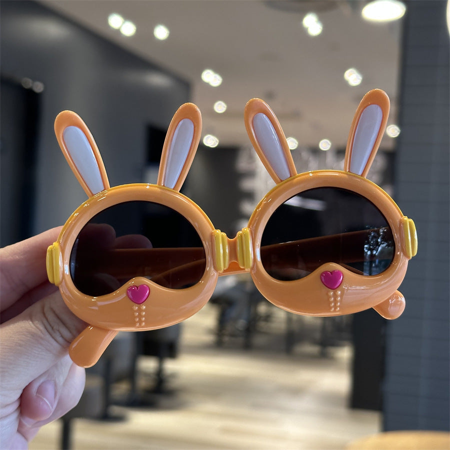 French bucket integrated lens children's sunglasses soft silicone boys cool sunglasses baby polarized glasses cartoon puppy