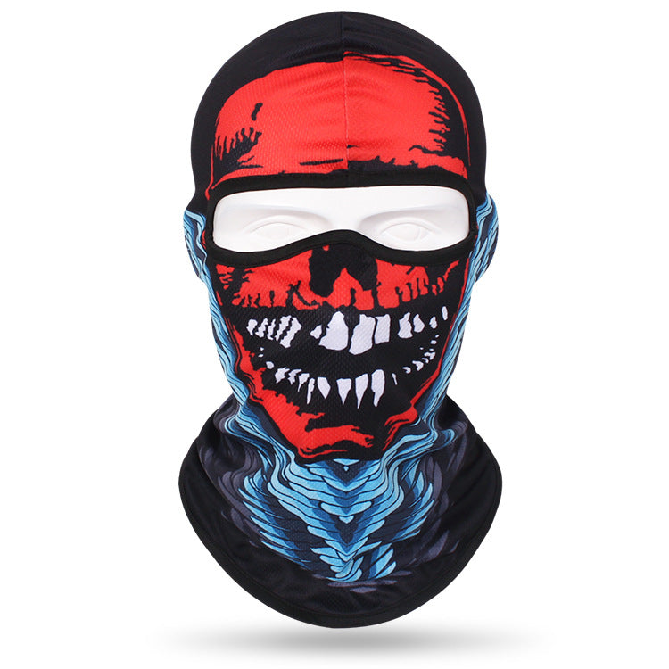 Quick-drying sweat-absorbent breathable skull mask for men and women outdoor cycling headgear skull neck scarf bicycle sun protection neck cover