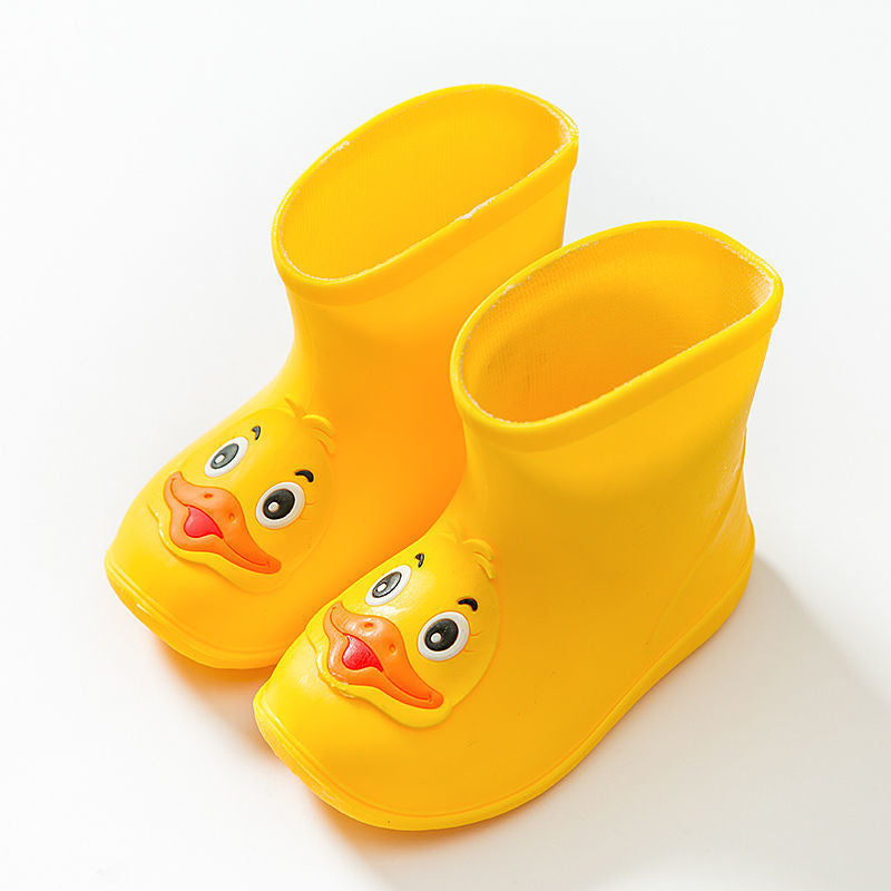 Children's rain boots, cute cartoon dinosaurs, water shoes for men, women, middle and large children, non-slip soft-soled rain boots