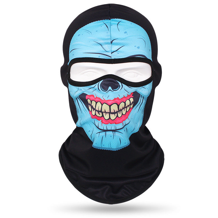 Quick-drying sweat-absorbent breathable skull mask for men and women outdoor cycling headgear skull neck scarf bicycle sun protection neck cover