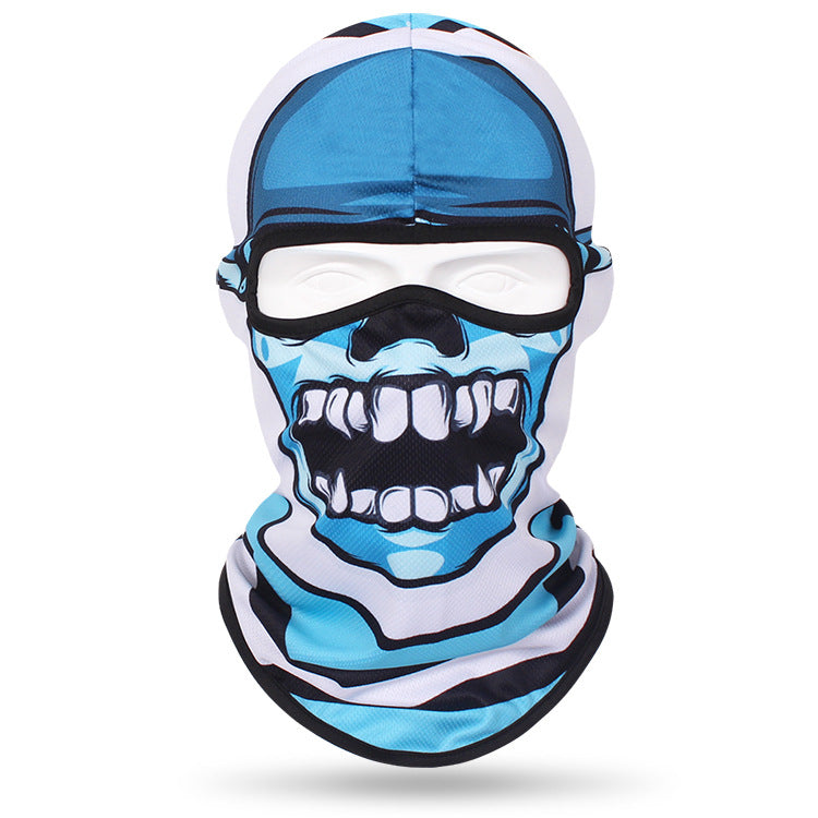 Quick-drying sweat-absorbent breathable skull mask for men and women outdoor cycling headgear skull neck scarf bicycle sun protection neck cover