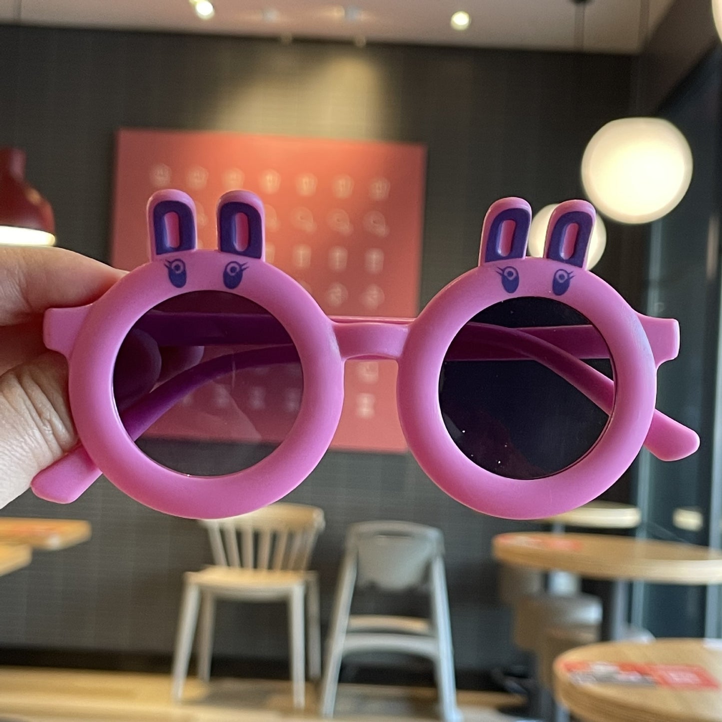 Rabbit ears cartoon sunglasses baby sunglasses cute girls photo glasses little bunny glasses candy color sunglasses