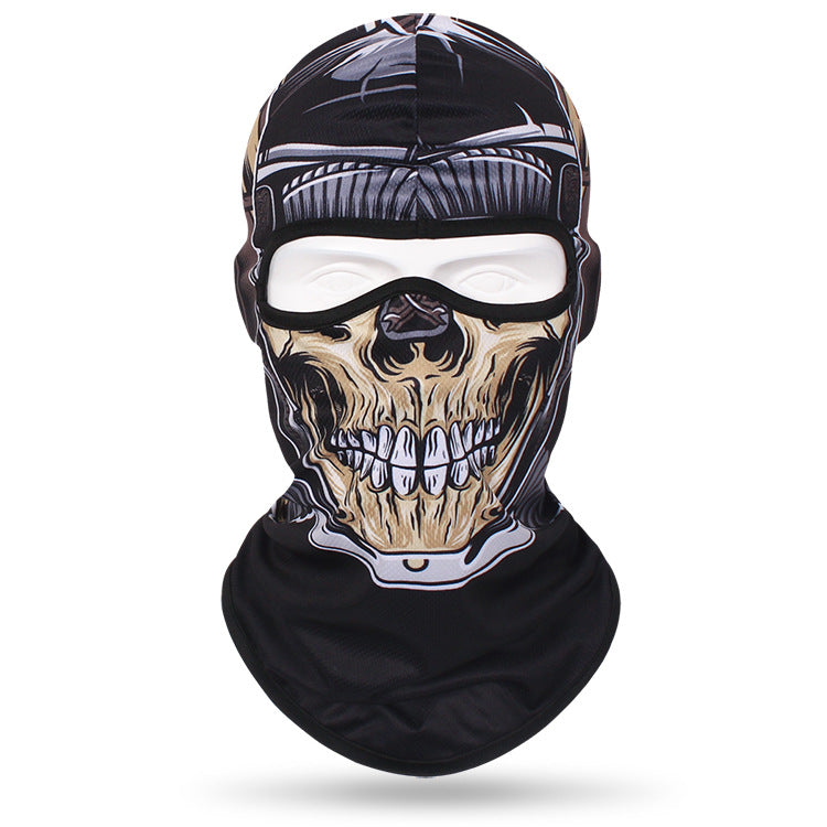 Quick-drying sweat-absorbent breathable skull mask for men and women outdoor cycling headgear skull neck scarf bicycle sun protection neck cover