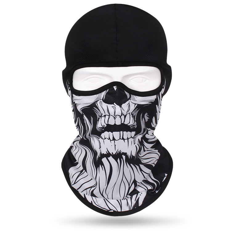 Quick-drying sweat-absorbent breathable skull mask for men and women outdoor cycling headgear skull neck scarf bicycle sun protection neck cover