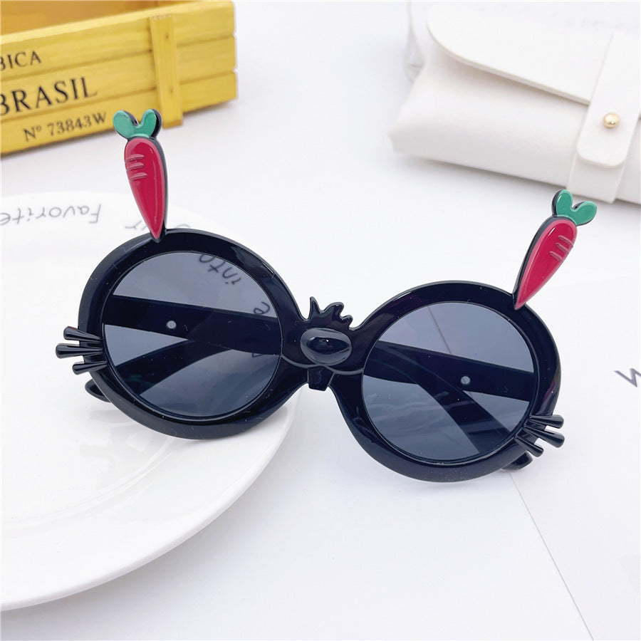 Cute Rabbit Children's Cartoon Glasses Trendy Sunglasses Boys and Girls Sunscreen Children's Sunglasses Cute Baby