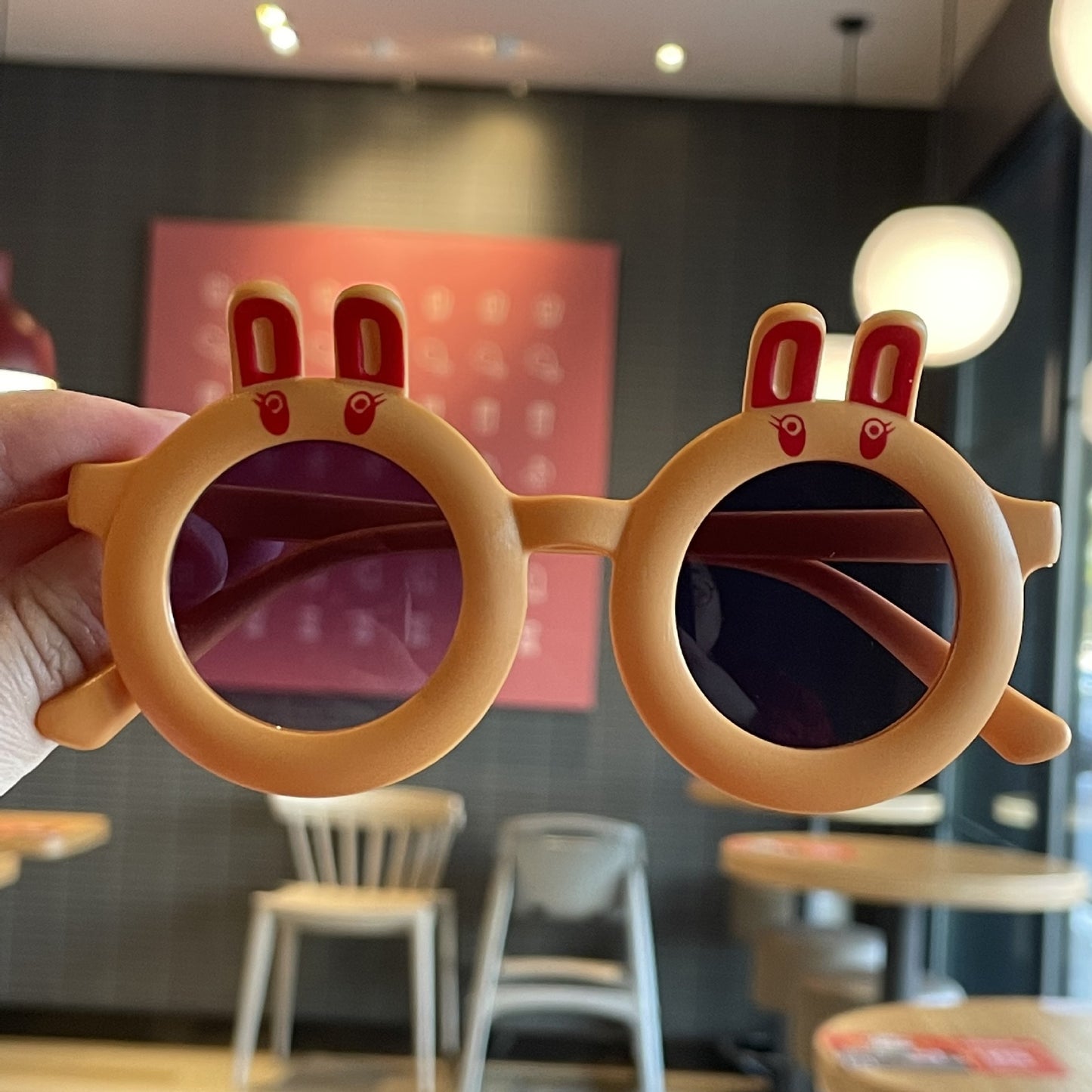 Rabbit ears cartoon sunglasses baby sunglasses cute girls photo glasses little bunny glasses candy color sunglasses