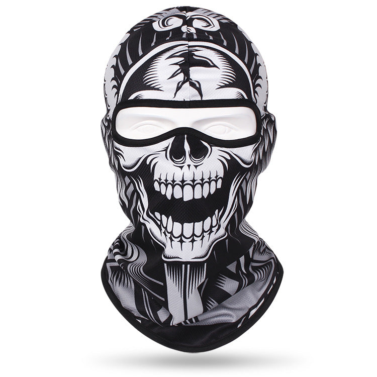 Quick-drying sweat-absorbent breathable skull mask for men and women outdoor cycling headgear skull neck scarf bicycle sun protection neck cover